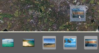 Dragging photos onto the map