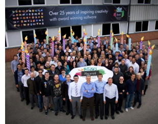 
 Serif's human cake marking its 25th anniversary