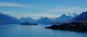 Lake Wakatipu and Mount Earnslaw in New Zealand