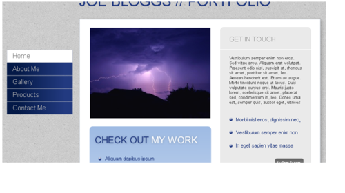 The finished navigation bar scrolling with the page